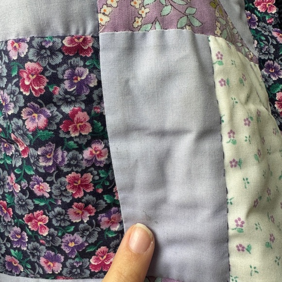 Quilted & Corduroy Floral Patchwork Tote Bag - Picture 8 of 8